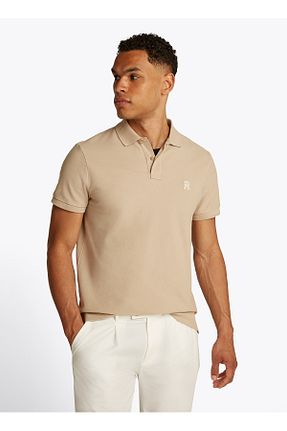 پولوشرت خاکی مردانه %100 پنبه Tommy Hilfiger - کد 930710836