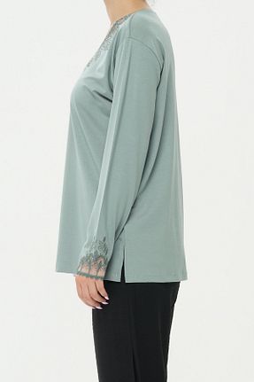 بلوز سبز زنانه ساده BURSPA - کد 312448093