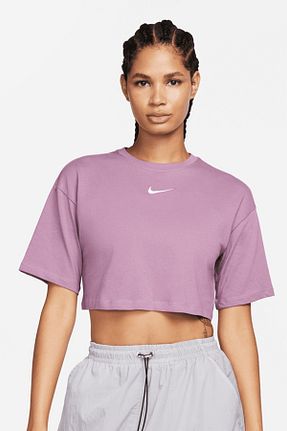 تیشرت اسپرت بنفش زنانه گشاد Nike - کد 930722052