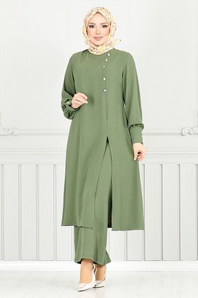 ست بالاتنه و پائین تنه حجاب سبز زنانه رگولار ModaMerve - کد 930860919