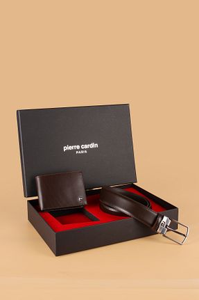 کیف پول قهوه ای مردانه چرم خالص Pierre Cardin - کد 930730402