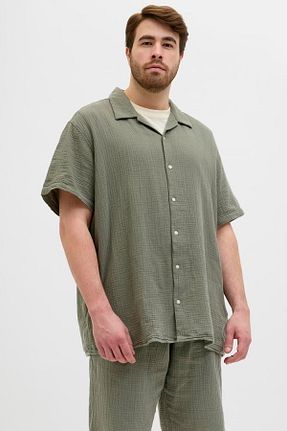 پیراهن سبز مردانه سایز بزرگ Jack & Jones - کد 926755038