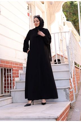 کلاه و ابایا مشکی زنانه پلی استر KADEEM - کد 867543570
