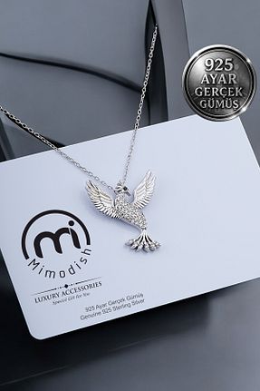 گردنبند نقره سفید زنانه 925 عیار Mimodish - کد 930107812