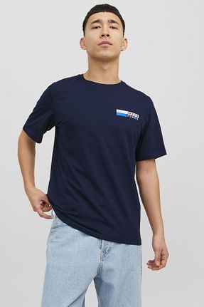 تیشرت سرمه ای مردانه رگولار Jack & Jones - کد 745852065