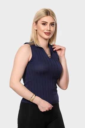 تیشرت سرمه ای زنانه اسلیم فیت NEWCO - کد 930890302