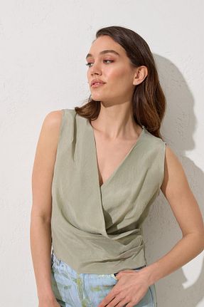 بلوز سبز زنانه ساده Setre - کد 930767163