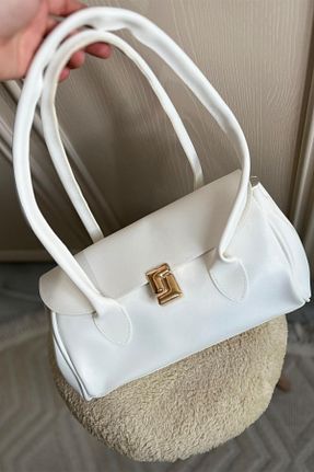 کیف دوشی سفید زنانه چرم مصنوعی MODA - کد 930770358