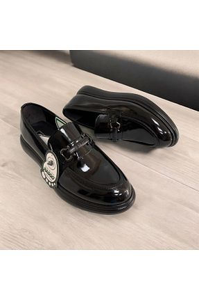 کفش کلاسیک مشکی مردانه چرم لاکی RASGO - کد 930758976