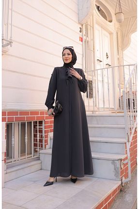 کلاه و ابایا طوسی زنانه پلی استر KADEEM - کد 867556122