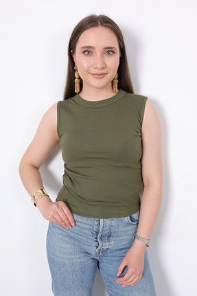 بلوز خاکی زنانه ساده Linvey - کد 930787847