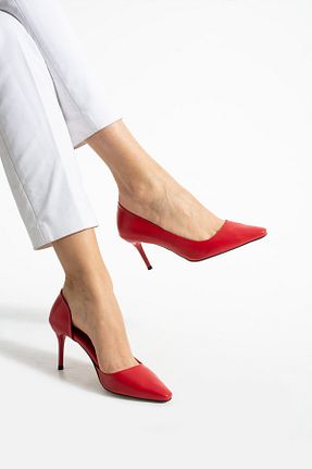 کفش استایلیتو قرمز پاشنه نازک Güllü Shoes - کد 930786058