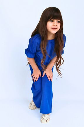 ست بالاتنه و پائین تنه سرمه ای بچه گانه بافتنی Parla Kids - کد 834374412