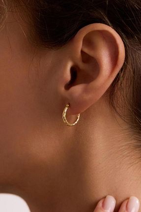 گوشواره طلا زرد زنانه 14 عیار Bayar Gold - کد 930765012