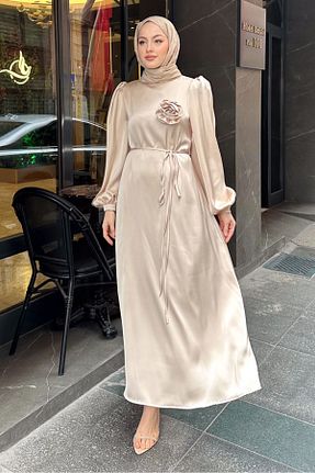 لباس حجاب بژ زنانه رگولار Ovn. - کد 930818307