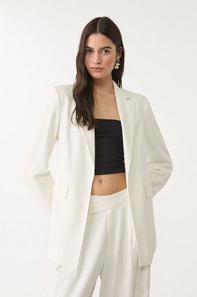 کت سفید زنانه اورسایز Stradivarius - کد 930827052