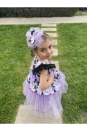 لباس بنفش بچه گانه توری İPEKACOUTURE - کد 930937667