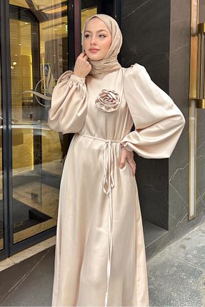 لباس حجاب بژ زنانه رگولار Ovn. - کد 930818307