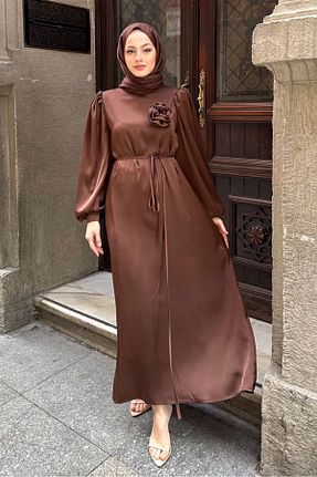 لباس حجاب قهوه ای زنانه رگولار Ovn. - کد 930818397
