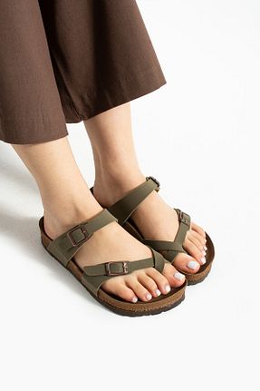 دمپائی خاکی زنانه پلی اورتان Nignez - کد 808216498