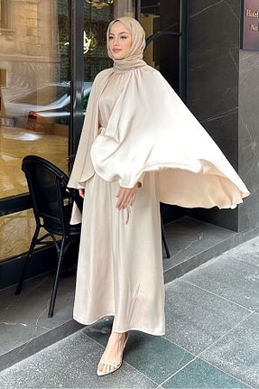 لباس حجاب بژ زنانه رگولار Ovn. - کد 930818448