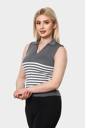 بلوز طوسی زنانه Straight NEWCO - کد 930861592