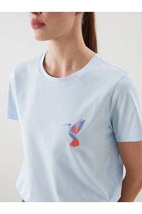 تیشرت آبی زنانه رگولار LC Waikiki - کد 930840662
