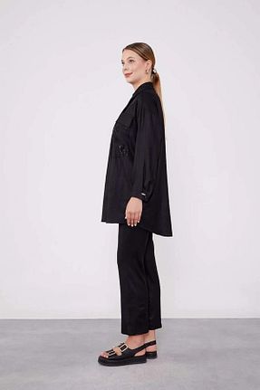 ست بالاتنه و پائین تنه مشکی زنانه بافتنی Levidor - کد 930851348
