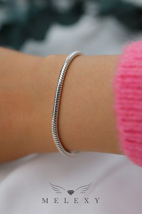 دستبند نقره طوسی زنانه 925 عیار MELEXY - کد 930849601
