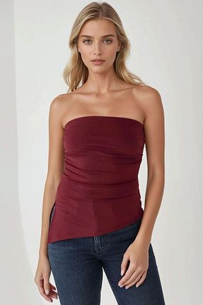 بلوز زرشکی زنانه ساده Hiccup - کد 930841213