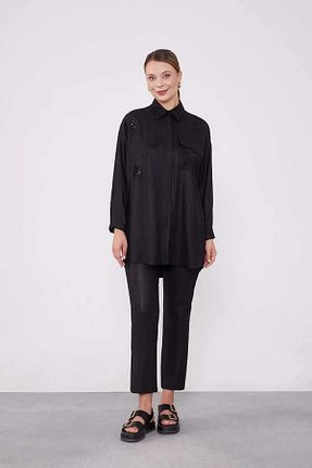 ست بالاتنه و پائین تنه مشکی زنانه بافتنی Levidor - کد 930851348