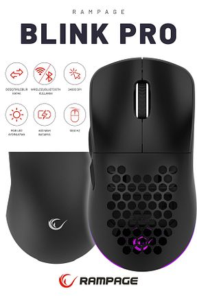 ماوس گیمر مشکی 15000 Dpi ve üstü Rampage - کد 929273537