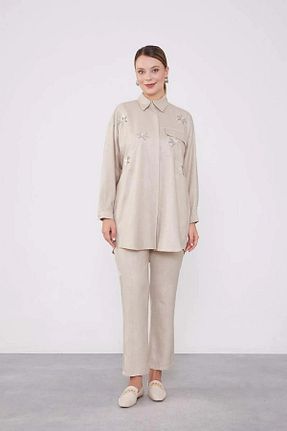 ست بالاتنه و پائین تنه طوسی زنانه بافتنی Levidor - کد 930851155