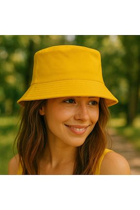 کلاه زرد زنانه پنبه ای LAGRANZE - کد 930845380