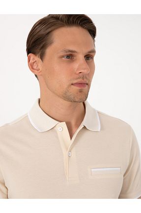 پولوشرت بژ مردانه %100 پنبه Pierre Cardin - کد 930888773