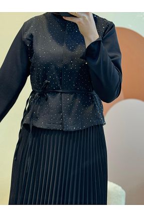 ست بالاتنه و پائین تنه حجاب مشکی اسلیم ZemButiik - کد 930870450