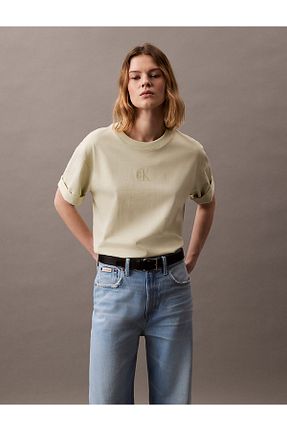 تیشرت رنگی زنانه رگولار Calvin Klein - کد 930896621