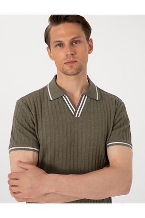 پولوشرت خاکی مردانه پنبه ای Pierre Cardin - کد 930892275