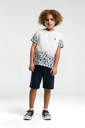 ست بالاتنه و پائین تنه سفید بچه گانه بافتنی U.S. Polo Assn. - کد 930990627