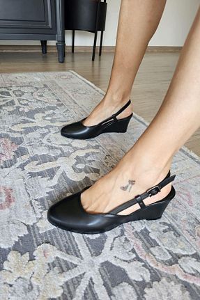 کفش کلاسیک مشکی زنانه چرم خالص Topukla Footwear - کد 930931495