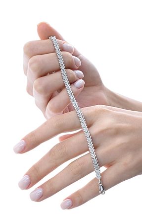 دستبند نقره زنانه 925 عیار Söğütlü Silver - کد 930931530