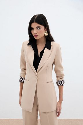کت قهوه ای زنانه اسلیم فیت Sateen - کد 270784420