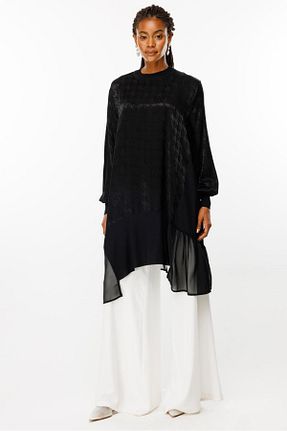 تونیک مشکی زنانه بافتنی Ghisa - کد 863659151