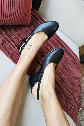 کفش کلاسیک مشکی زنانه چرم خالص Topukla Footwear - کد 930931495