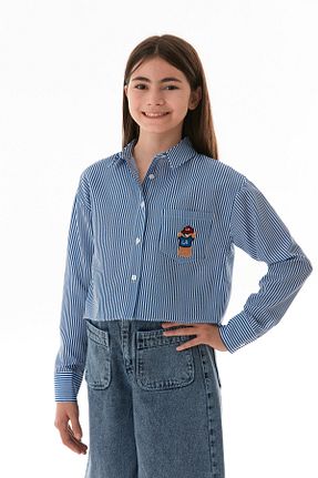 پیراهن آبی بچه گانه رگولار Fullamoda - کد 931010313