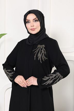 کلاه و ابایا مشکی زنانه پنبه ای Tuğralı - کد 764165926