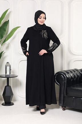 کلاه و ابایا مشکی زنانه پنبه ای Tuğralı - کد 764165926