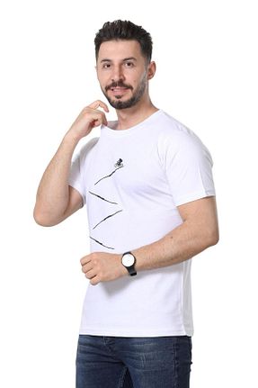 تیشرت سفید مردانه رگولار GEZEGENX - کد 930945751