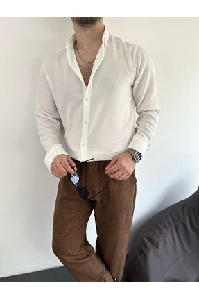 پیراهن سفید مردانه اسلیم tiggirmoda - کد 930946233