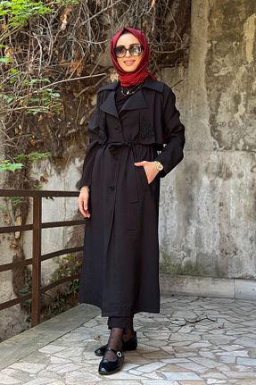 کلاه و ابایا مشکی زنانه مخلوط پلی استر NAKİ - کد 930959372